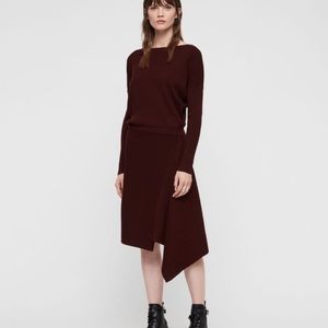 AllSaints Suke Dress | Color: Dark Rust Red | Size: S